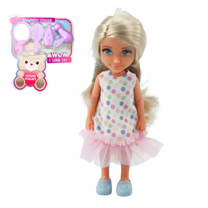 Lėlės rinkinys su lova ir veidrodžiu