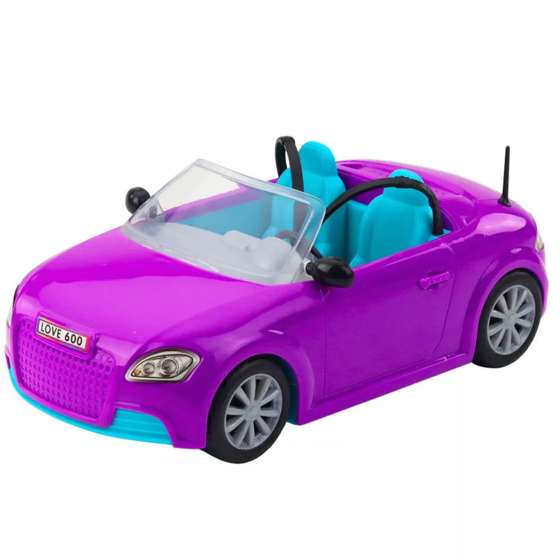 Lėlės violetinis automobilis