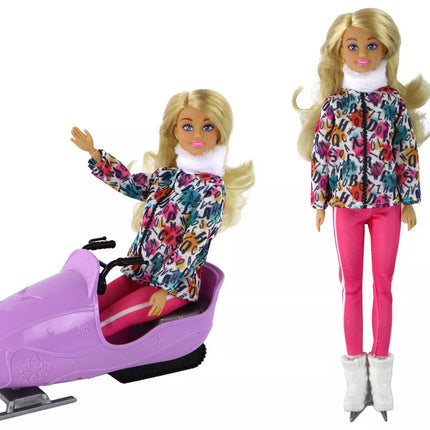 Anlily lėlė su sniego motociklu