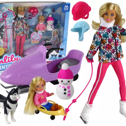 Anlily lėlė su sniego motociklu