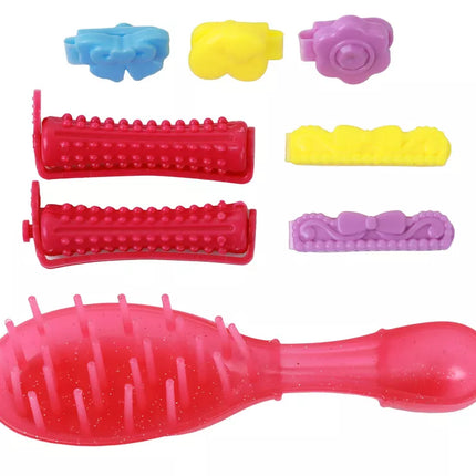 Anlily lėlė su ilgais plaukais rožine sruogele