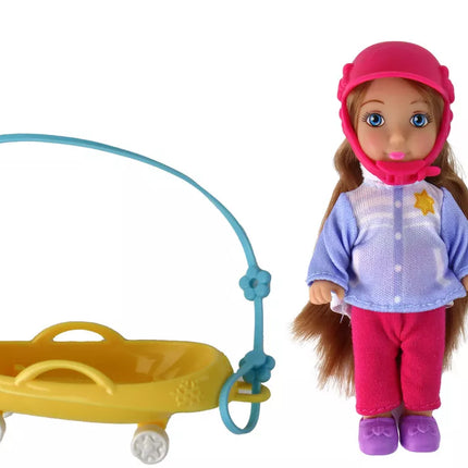 Anlily lėlės mama ir dukra su rogutėmis