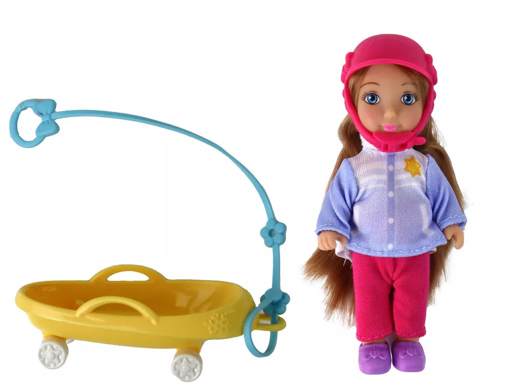 Anlily lėlės mama ir dukra su rogutėmis