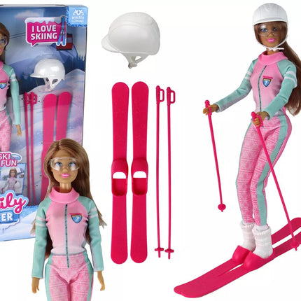 Anlily lėlė su slidžių rinkiniu