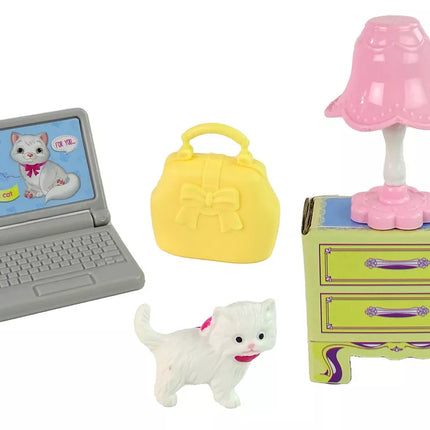 Anlily lėlė su miegamojo baldų rinkinys