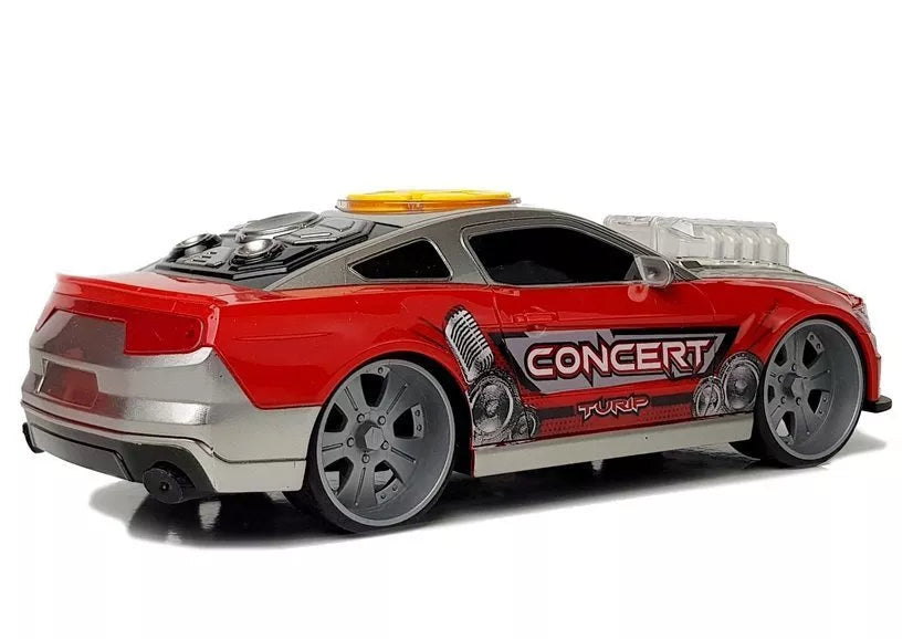 Raudonas sportinis automobilis