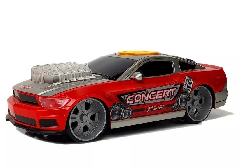 Raudonas sportinis automobilis