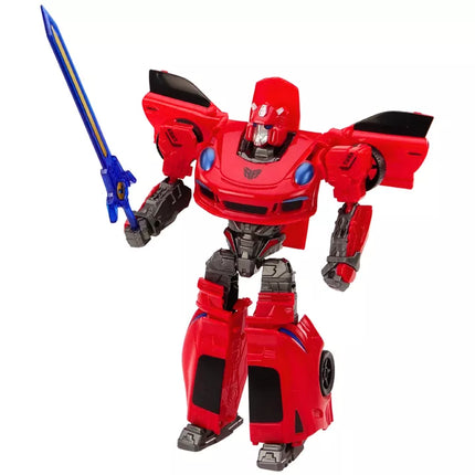 Raudonas automobilis robotas