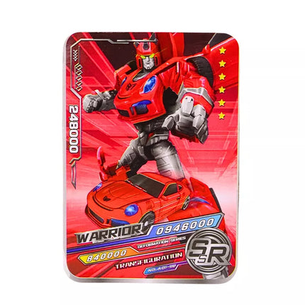 Raudonas automobilis robotas