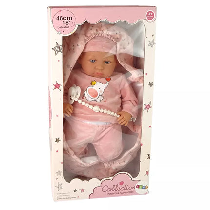 Kūdikio lėlė 46 cm su čiulptuku