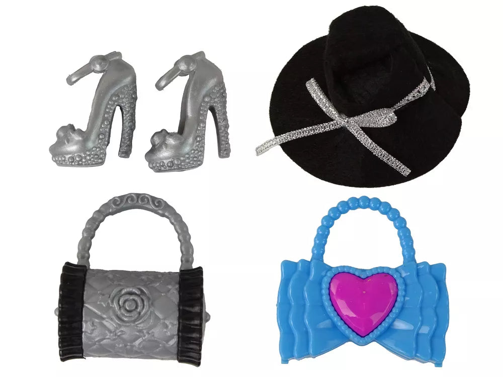 Lėlė Emilija su aksesuarais ir suknelėmis