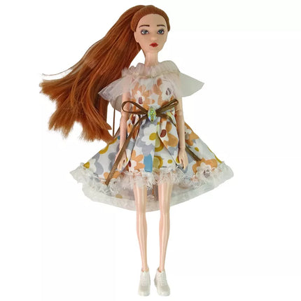 Lėlė Emilija su raudonais plaukais