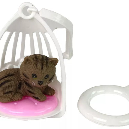 Lėlė Emilija su kačiuku ir supynėmis