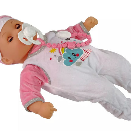 Kūdikio lėlė su čiulptukas ir aksesuarais