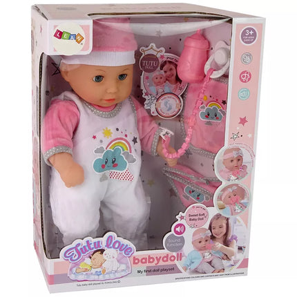 Kūdikio lėlė su čiulptukas ir aksesuarais