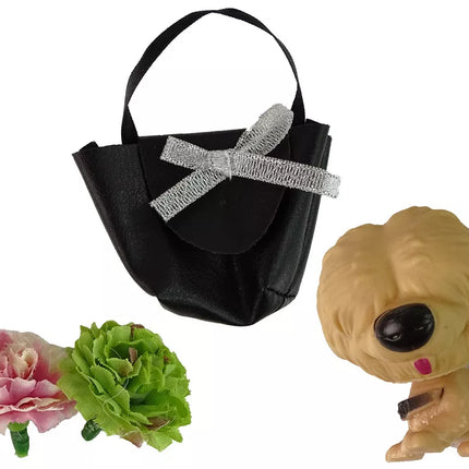 Lėlė Emilija su šuniuku ir rankine