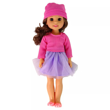 Lėlytė mergaitė su rudais plaukais