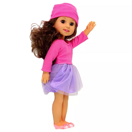 Lėlytė mergaitė su rudais plaukais