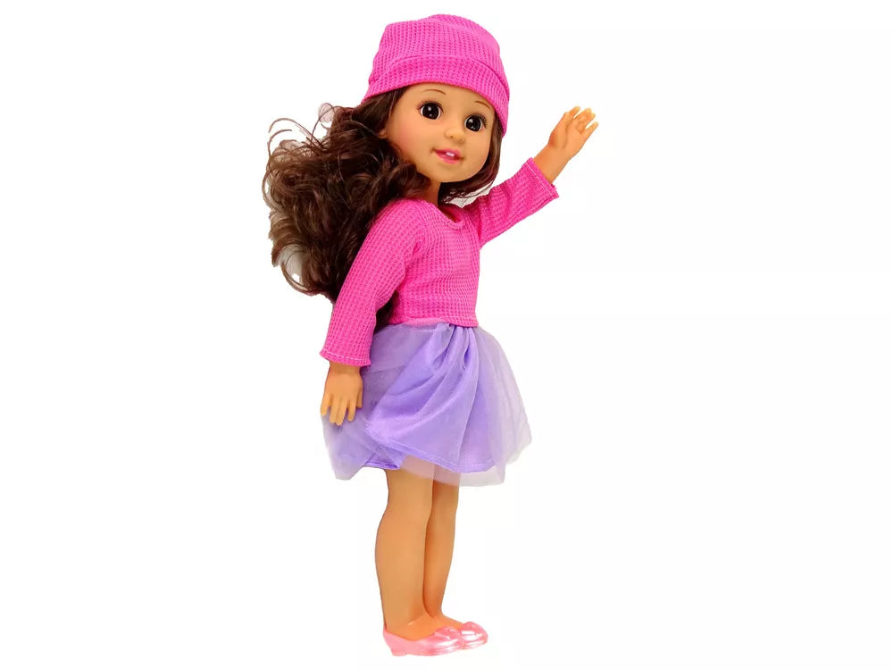 Lėlytė mergaitė su rudais plaukais