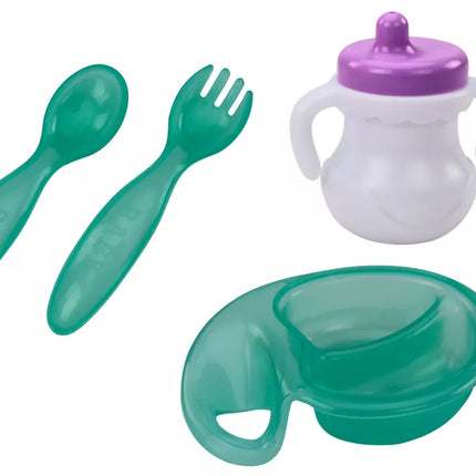 Lėlė kūdikis su mėlyna galvos juosta