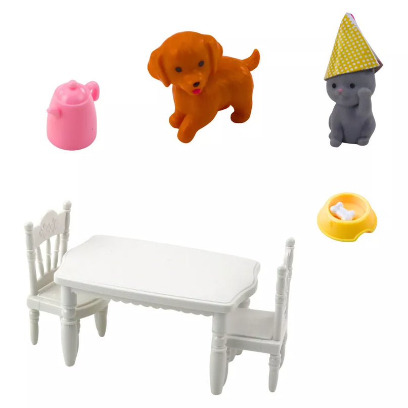 Gimtadienio rinkinys su gyvūnėliais ir kitais aksesuarais