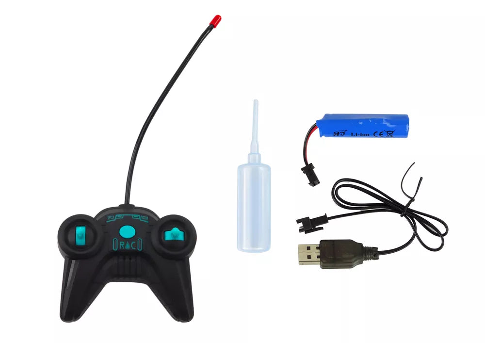 Juodas nuotoliniu būdu valdomas policijos automobilis