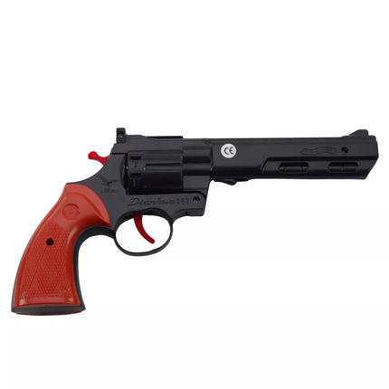 Juodas-raudonas revolverio šautuvas