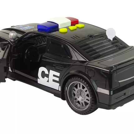 Juodas policijos automobilis