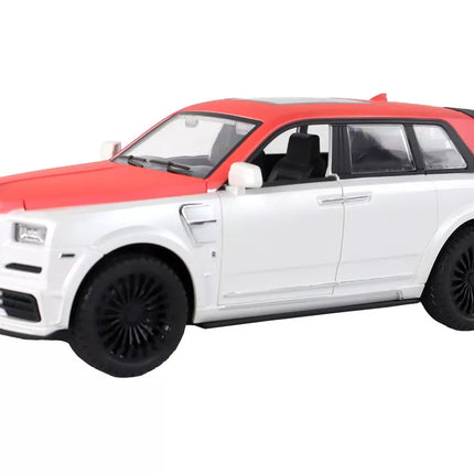 Raudonas/baltas automobilis su pulktu