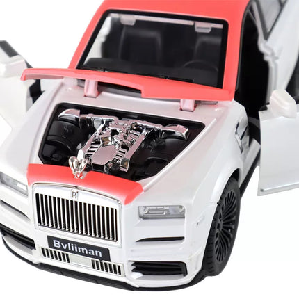 Raudonas/baltas automobilis su pulktu