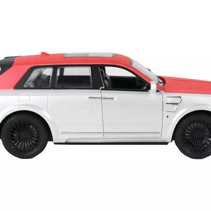 Raudonas/baltas automobilis su pulktu