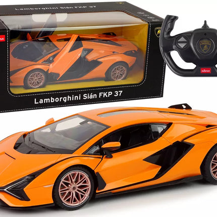 Automobilis R/C Lamborghini Sian FKP 37 Rastar 1:14 oranžinė nuotolinio valdymo pultas