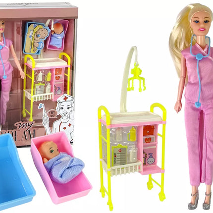 Vaikiška lėlė, daktarės rinkinys