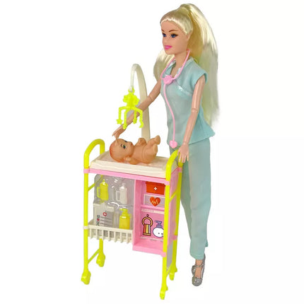Vaikų lėlės gydytojos rinkinys