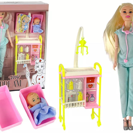 Vaikų lėlės gydytojos rinkinys