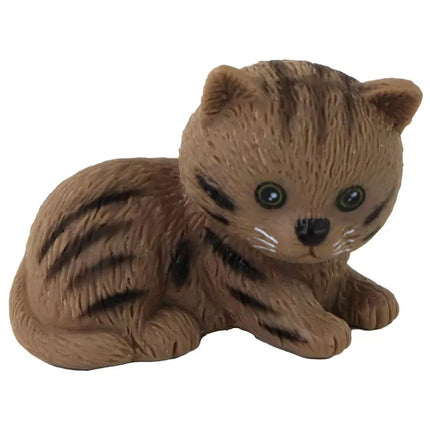 Vaikiška ilgaplaukė lėlytė Emilija su rudu katinu