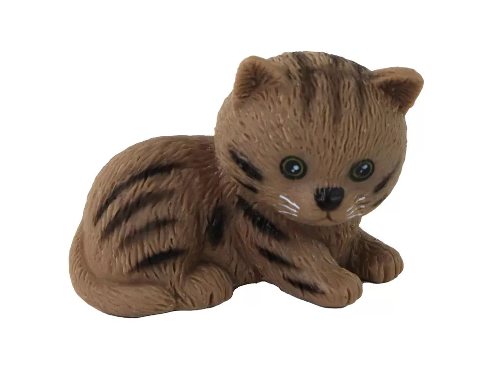 Vaikiška ilgaplaukė lėlytė Emilija su rudu katinu