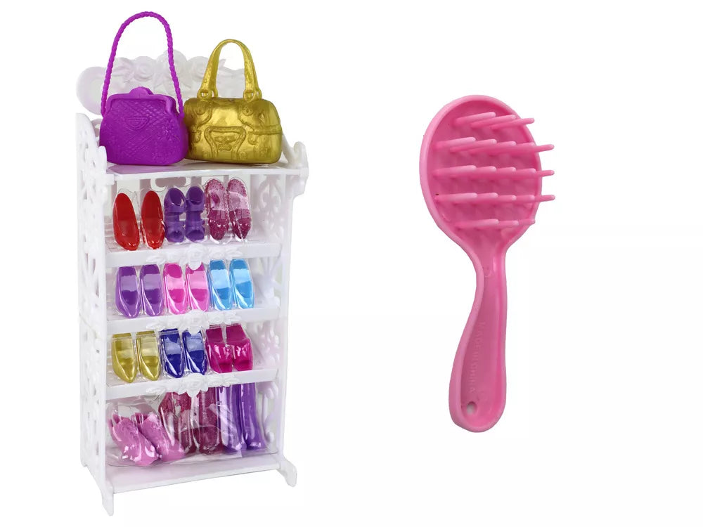 Vaikiška lėlė su suknelių ir aksesuarų rinkiniu