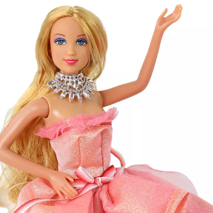 Vaikiška lėlė su suknelių ir aksesuarų rinkiniu