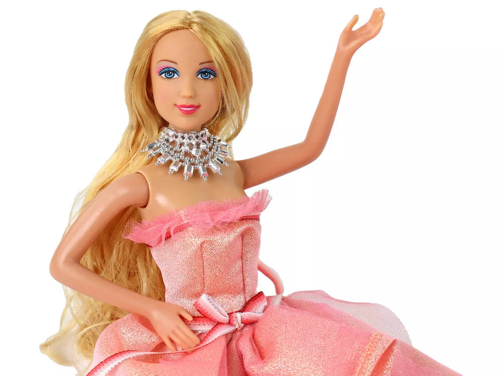 Vaikiška lėlė su suknelių ir aksesuarų rinkiniu