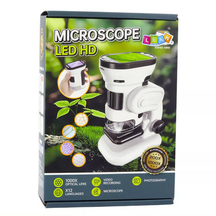 Vaikiškas edukacinis skaitmeninis mikroskopas su ekranu