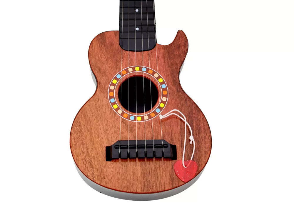 Vaikiška medinė žaislinė ruda gitara