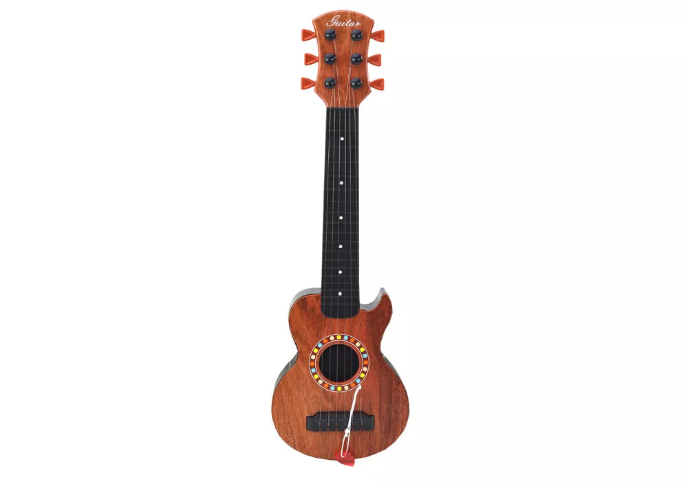 Vaikiška medinė žaislinė ruda gitara