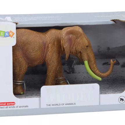 Kolekcinė rudo Afrikos dramblio figūrėlė.