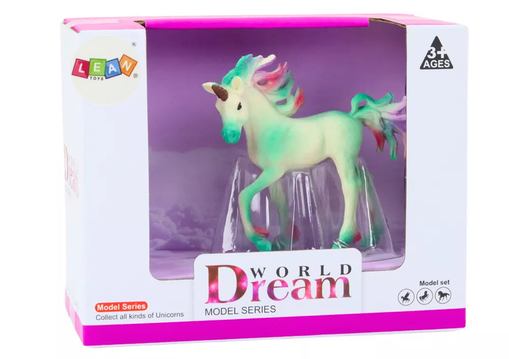 Kolekcinė mažo vienaragio figurėlė žalios spalvos