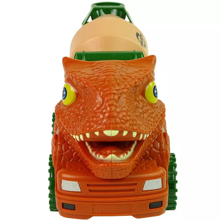 Dinozauro formos išardoma raudona betono maišyklė