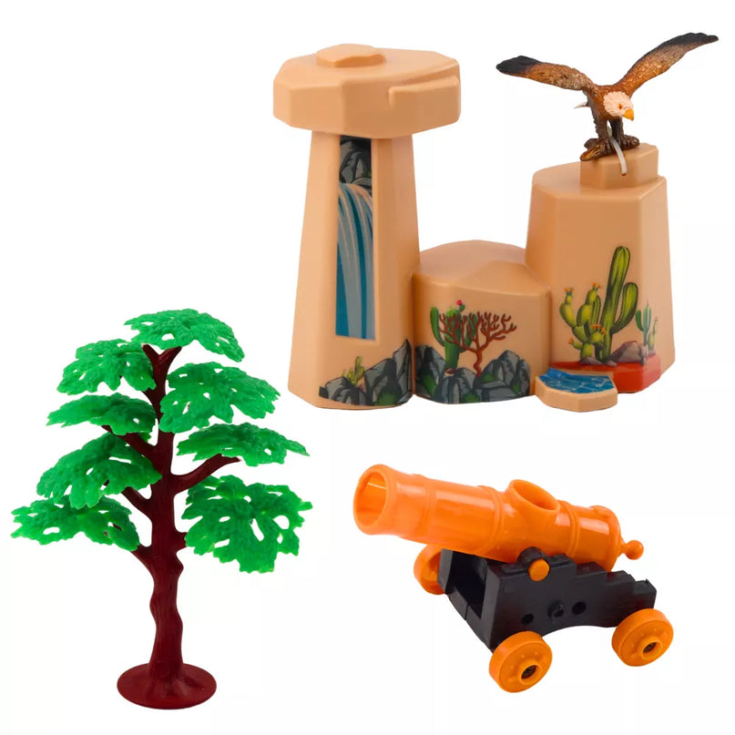 Kaubojaus figūrėlių rinkinys su vežimu