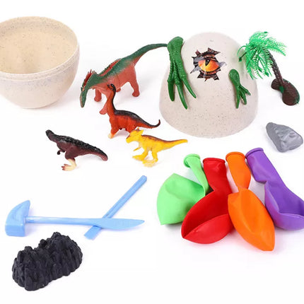 Kūrybinis archeologinis rinkinys su ledo kiaušiniais ir dinozaurais