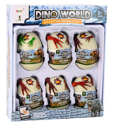 Kūrybinis archeologinis rinkinys su ledo kiaušiniais ir dinozaurais