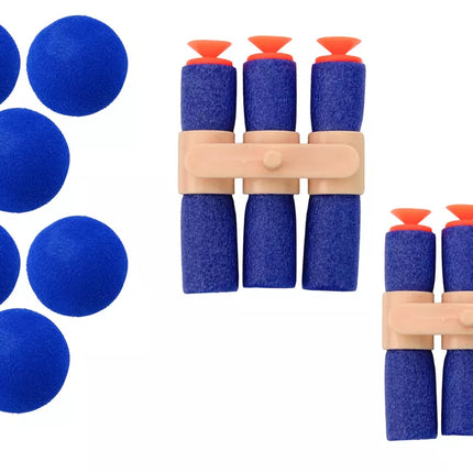 5 viename rinkinys su raudonu pistoletu ir priedais